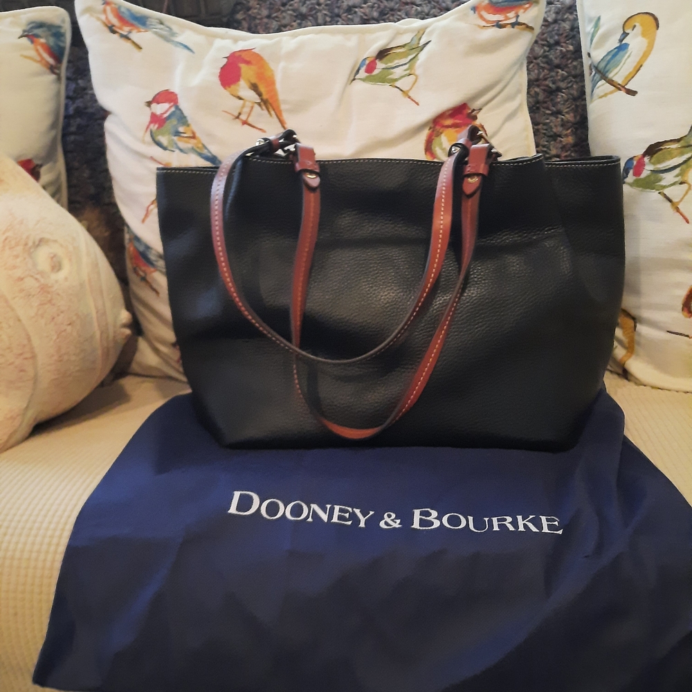 Dooney & Bourke Blue and Tan Tote Bag